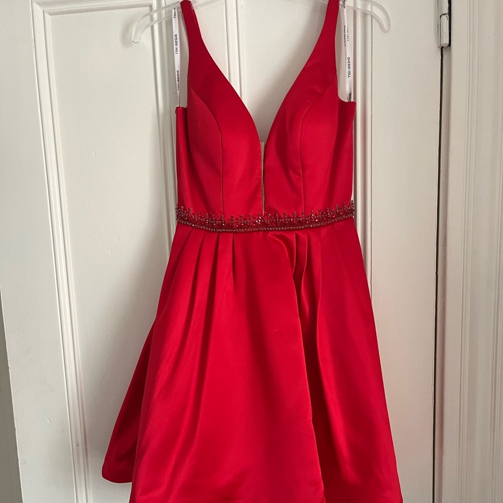 Sherri Hill Size 0 Red Cocktail Dress
